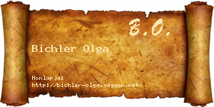 Bichler Olga névjegykártya